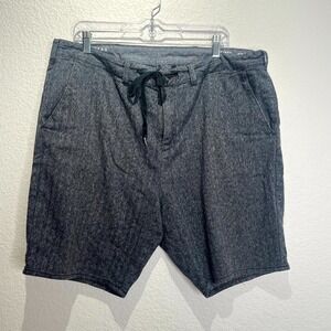 California Republic Bullhead Denim Co Skinny Shorts Mens‎ W38 Gray Herringbone